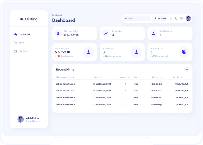 Administrative Dashboard Mock